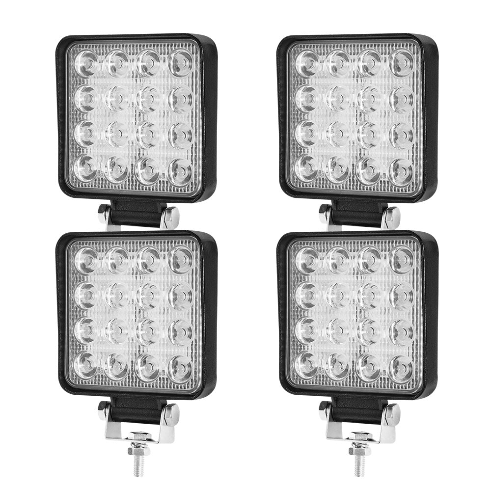 Lightfox 4inch Osram Square LED Work Lights Flood Reverse Fog Ute Truck 12V 24V