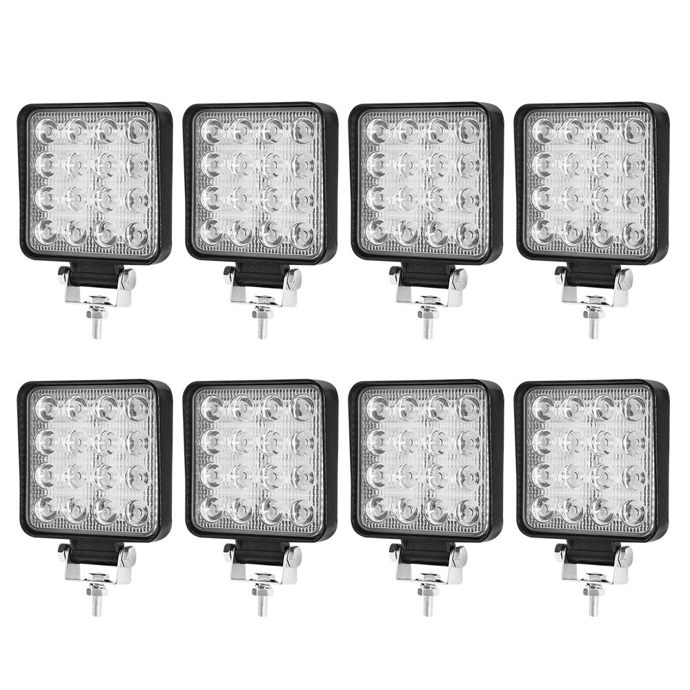 Lightfox 4inch Osram Square LED Work Lights Flood Reverse Fog Ute Truck 12V 24V