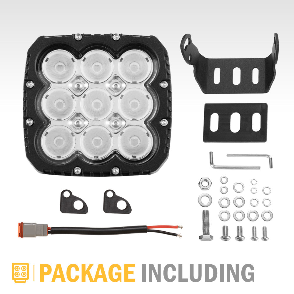 LIGHTFOX 5inch LED Work Light Bar Spot Flood Fog Driving Lights OffRoad 4WD Reverse