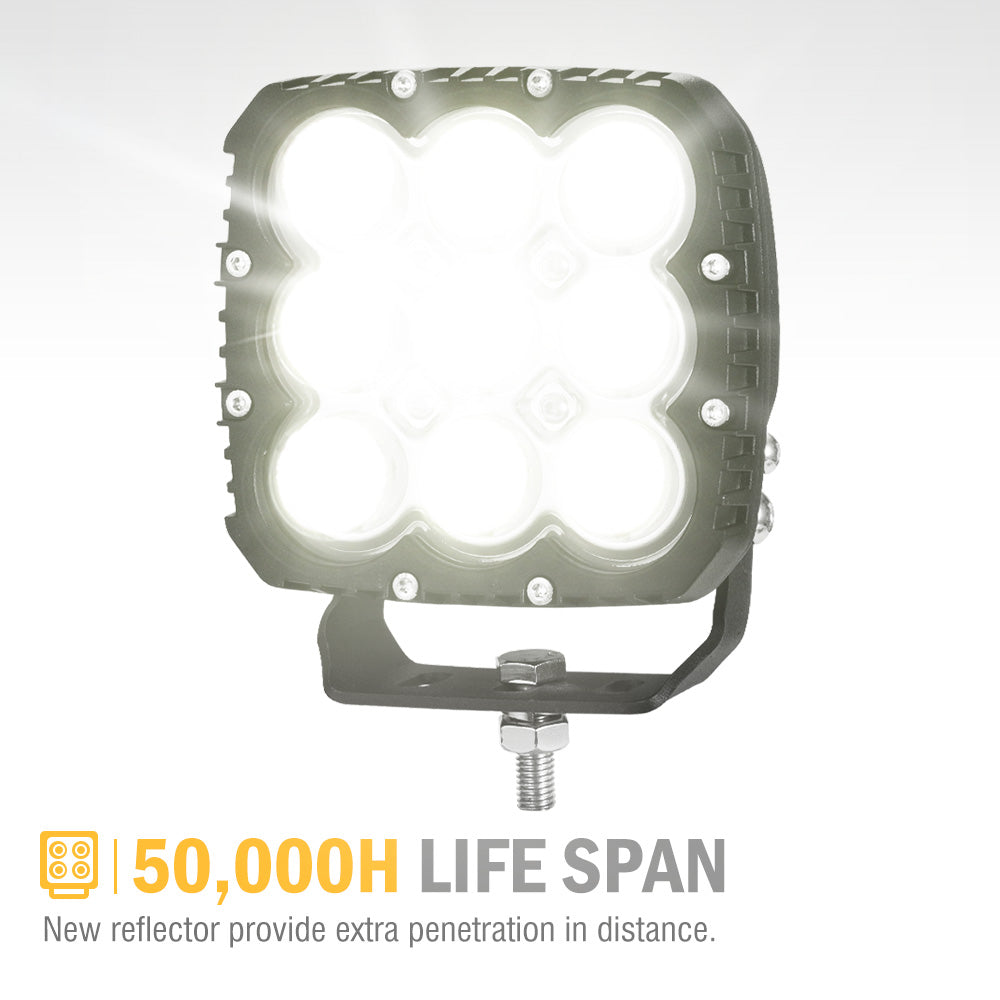 LIGHTFOX 5inch LED Work Light Bar Spot Flood Fog Driving Lights OffRoad 4WD Reverse