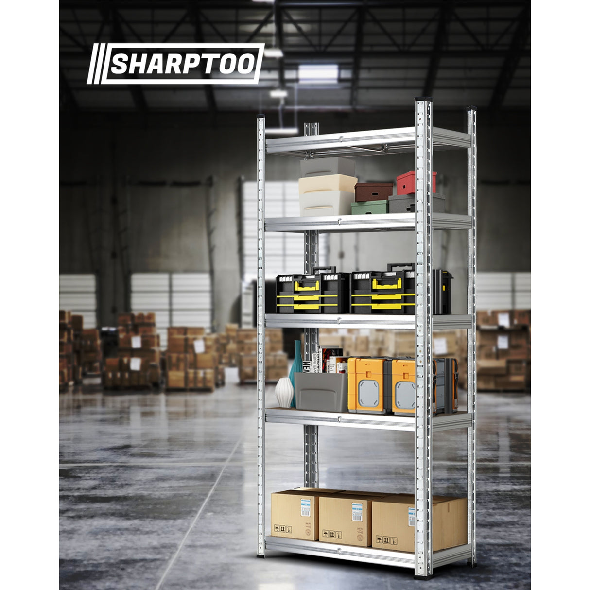 Sharptoo 3x1.5m Garage Shelving Shelves Warehouse Racking Storage Rack Pallet