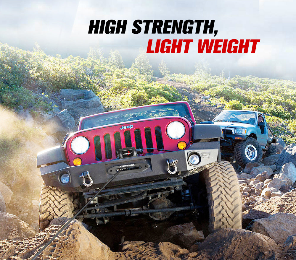 Fieryred 10MM x 30M Synthetic Winch Rope Dyneema SK75 Tow Recovery Rope Offroad 4WD