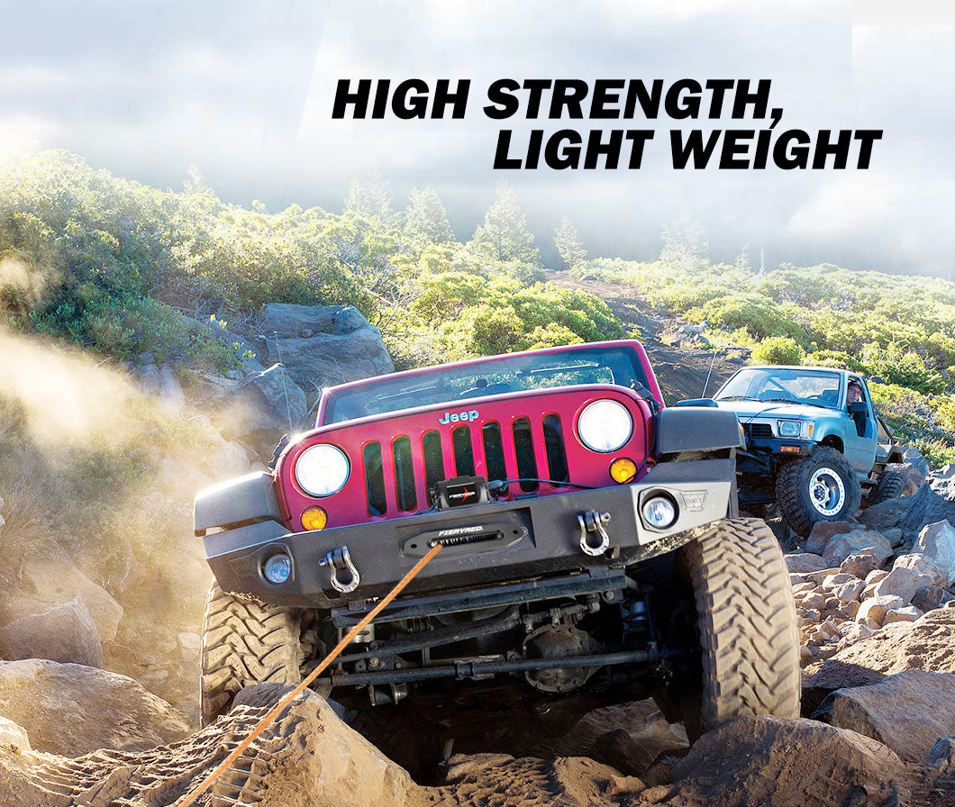 FIERYRED Synthetic Winch Rope 10MM x 30M Dyneema SK75 Tow Recovery Rope Orange 4WD