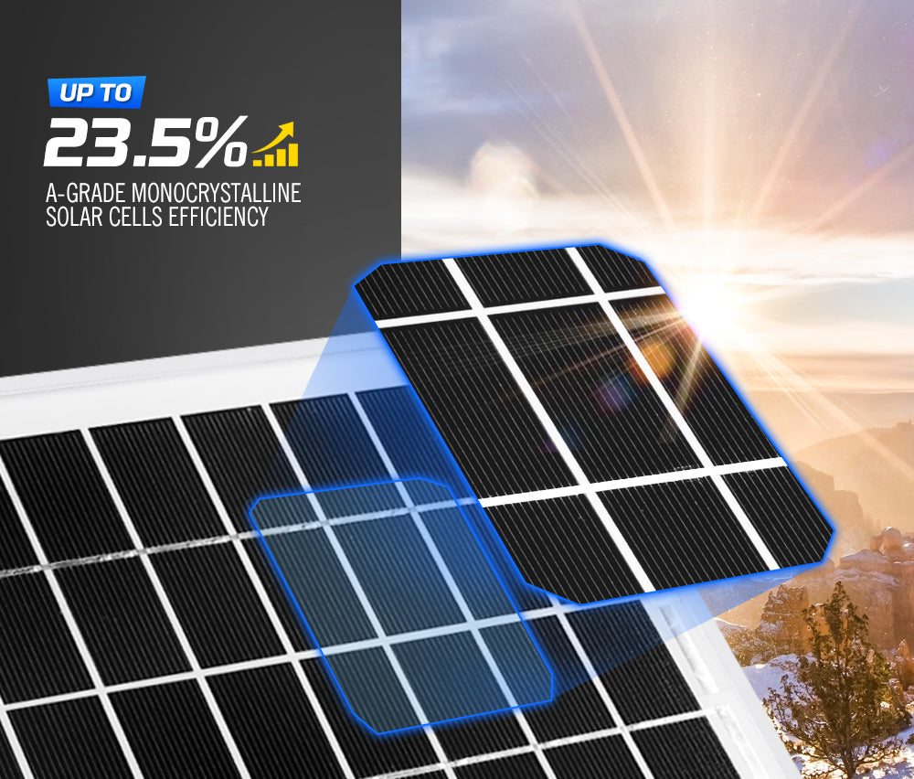 ATEM POWER Pair 12V 10W Solar Panel Kit Megavolt Caravan Camping Power MONO Battery Charging
