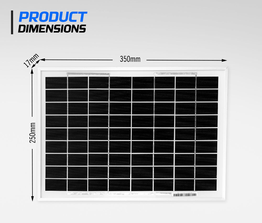 ATEM POWER Pair 12V 10W Solar Panel Kit Megavolt Caravan Camping Power MONO Battery Charging