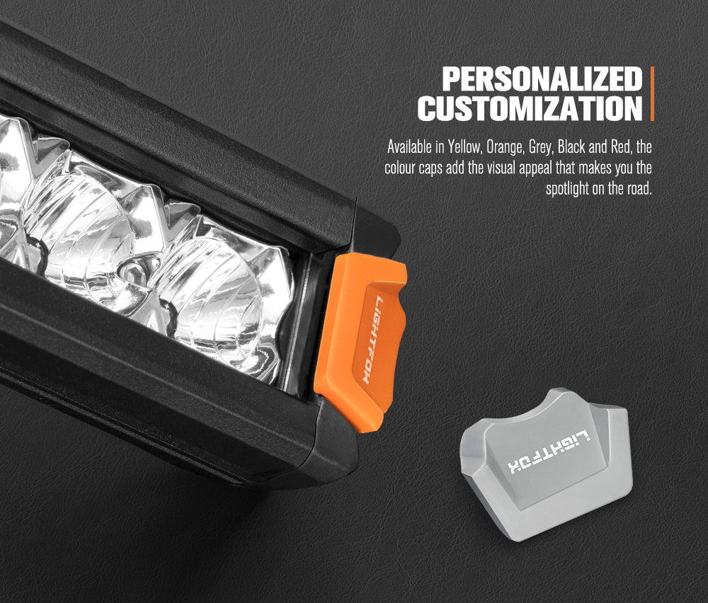 LIGHTFOX 14inch Osram LED Light Bar Super Slim Single Row Spot Flood Beam Offroad