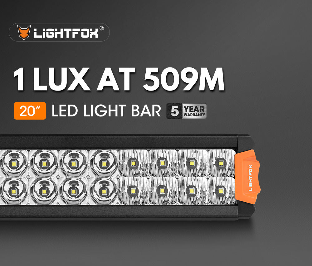 Lightfox 12" 20" 30" 40" Osram LED Light Bar Dual Rows Combo Beam Driving Lamp