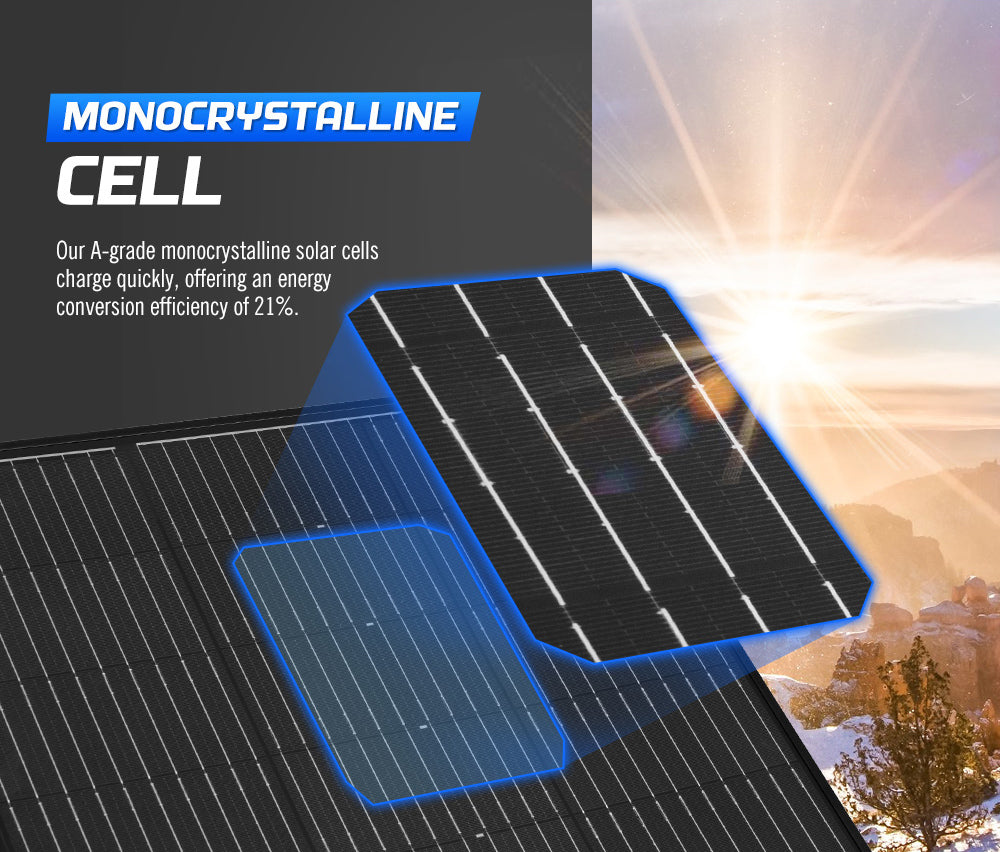 ATEM POWER 200W 12V Folding Solar Panel Kit Mono Caravan Camping Power Charge