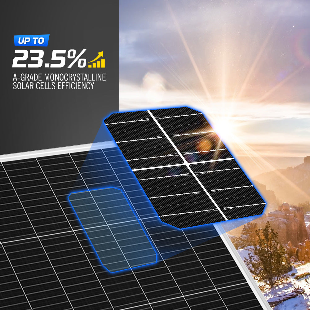 ATEM POWER 12V 200W Solar Panel Kit Mono Fixed Caravan Camping Power Battery Charging