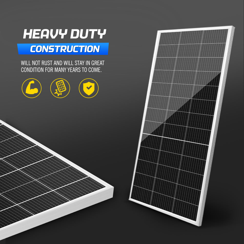 ATEM POWER 12V 200W Solar Panel Kit Mono Fixed Caravan Camping Power Battery Charging