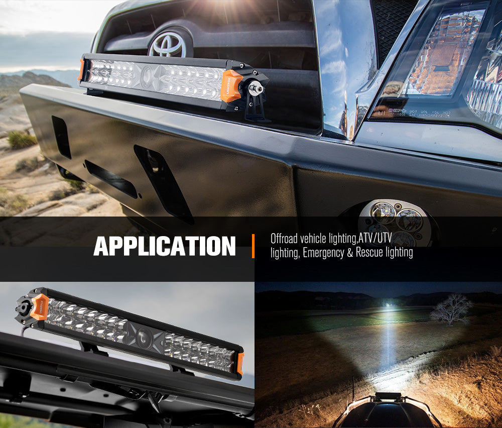 Lightfox 22inch Rigel Osram Laser LED Light Bar Dual Rows Combo Driving Lamp