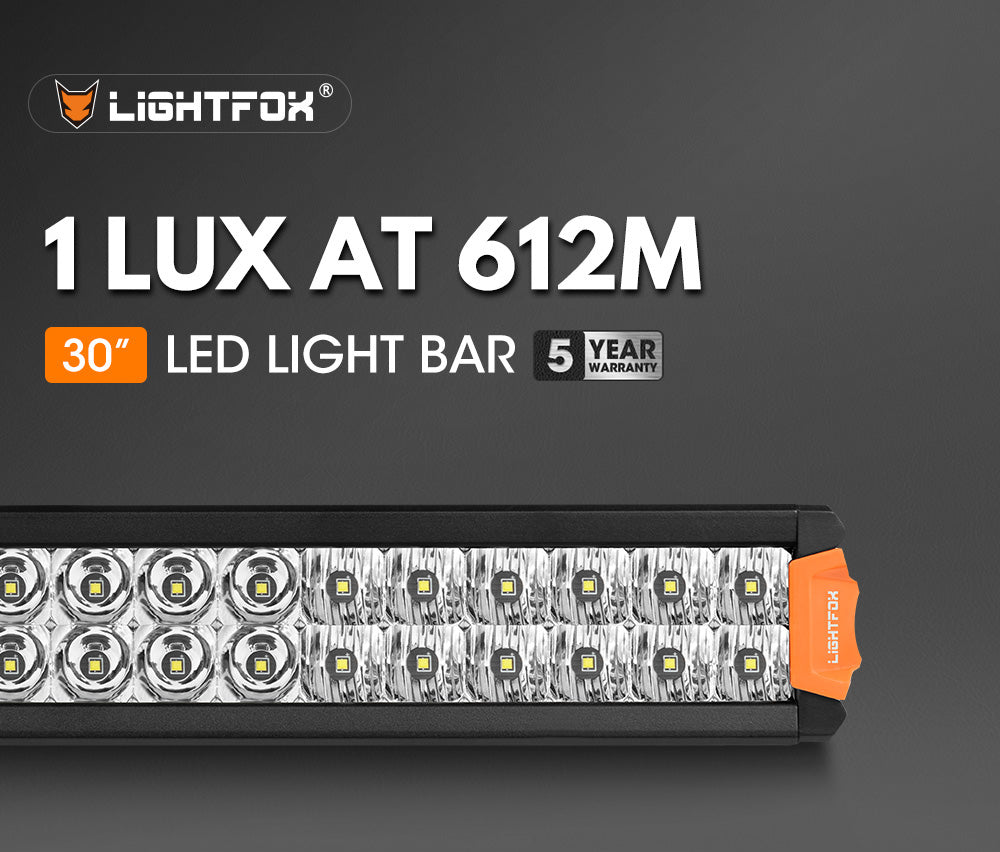 LIGHTFOX 30inch OSRAM LED Light Bar Spot Flood Combo Beam Driving Lamp Offroad 4x4