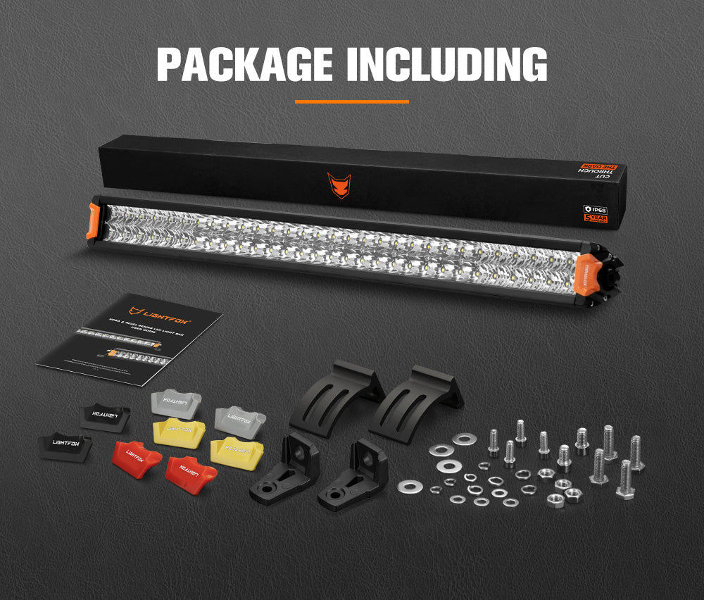 LIGHTFOX 30inch OSRAM LED Light Bar Spot Flood Combo Beam Driving Lamp Offroad 4x4