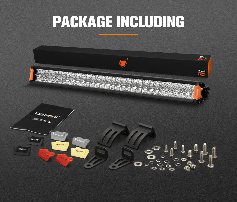 Lightfox 12" 20" 30" 40" Osram LED Light Bar Dual Rows Combo Beam Driving Lamp