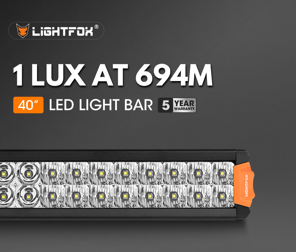 Lightfox 12" 20" 30" 40" Osram LED Light Bar Dual Rows Combo Beam Driving Lamp