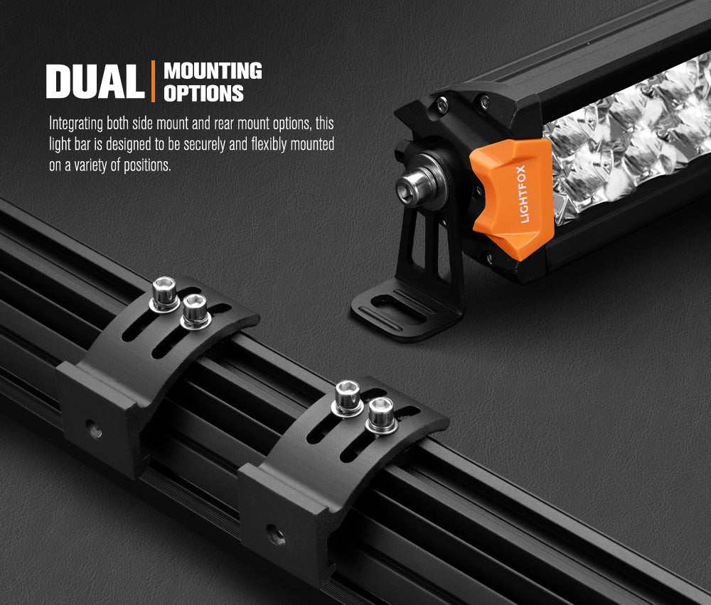LIGHTFOX 40inch Osram LED Light Bar Spot Flood Combo Dual Row Lamp Offroad 4x4