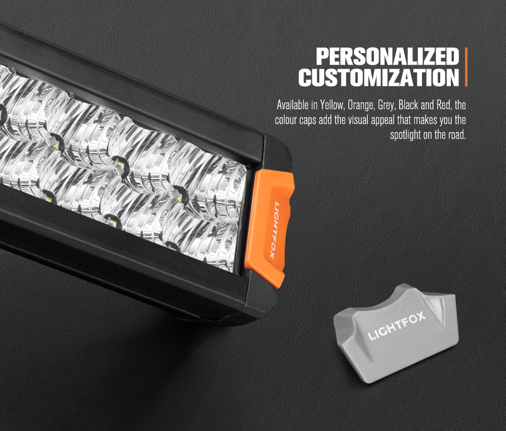 LIGHTFOX 40inch Osram LED Light Bar Spot Flood Combo Dual Row Lamp Offroad 4x4