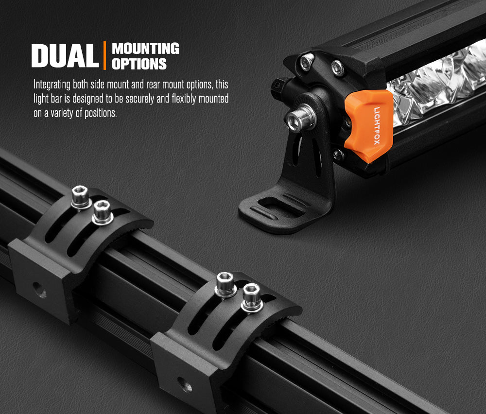 LIGHTFOX 40inch Osram LED Light Bar Super Slim Single Row Spot Flood Beam Offroad