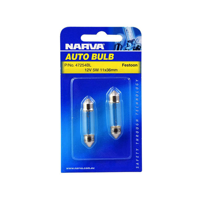 Narva 12V 5W 11x36 Fest Bl Pk 2