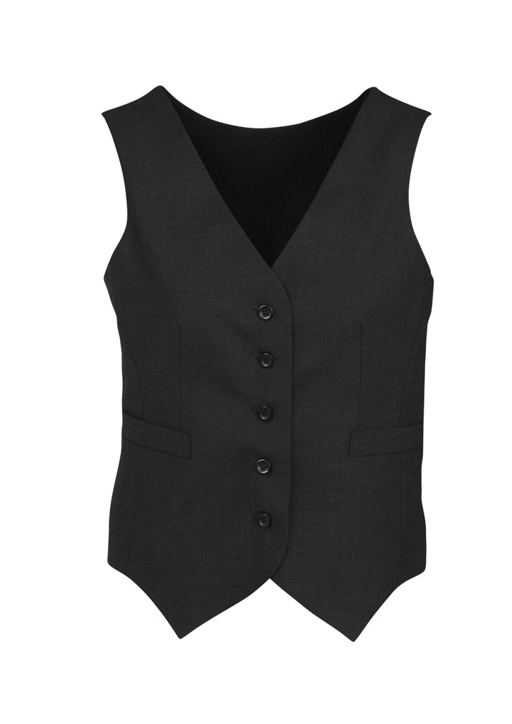 Biz Corporates Comfort Wool Stretch Womens Peaked Vest  Size