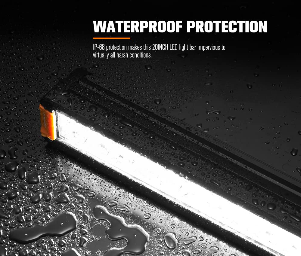 LIGHTFOX 20inch Osram LED Light Bar Slim Dual Rows Combo Driving Lamp Offroad 4x4