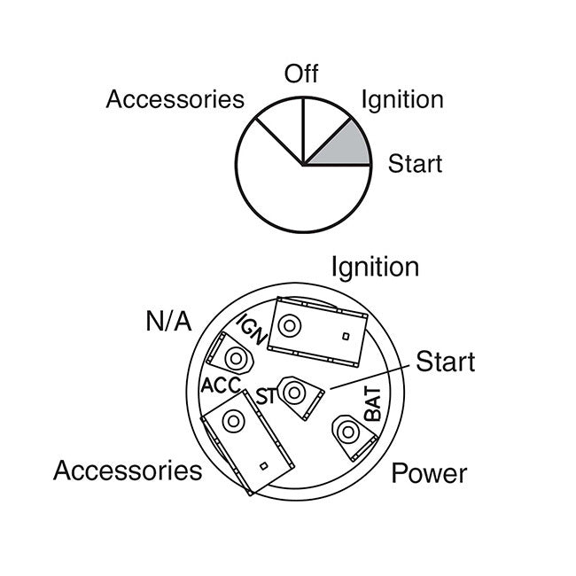 Narva 4 Position Ign Switch - Int