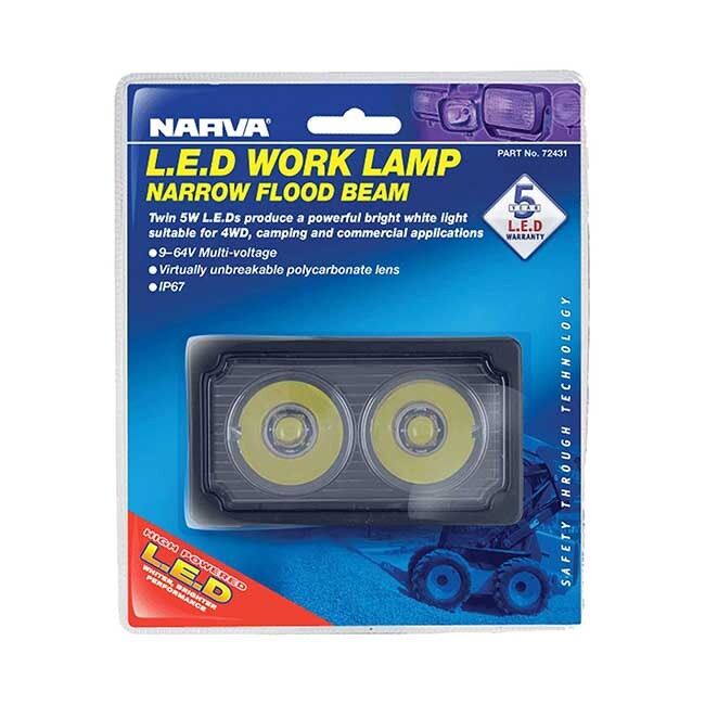 Narva Led Worklight Work Light Pencil Flood Beam 12 12V 24 24V New 72431