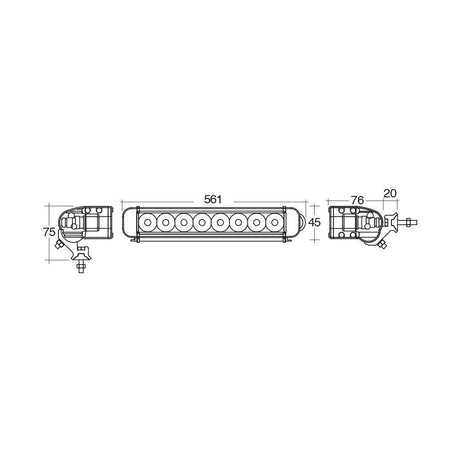 Narva High Power Led Light Bar Spot Lamp Beam 12V 24V Volt L.E.D. 72758 100W