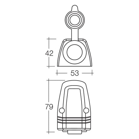 Narva Cigarette Lighter Socket Surface Mount 12V Dc Adapter  Caravan 81025Bl Blk