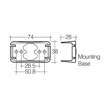 Narva 9–33 Volt Model 16 LED Front End Outline Marker (White