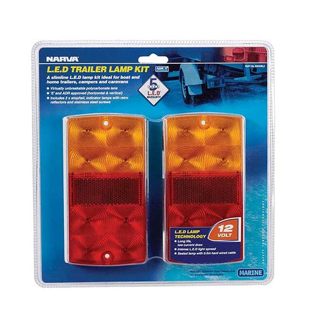 Narva Led Trailer Lights Combo Pair Boat Tail Light Lamp Lamps 12V 93630Bl2 Two