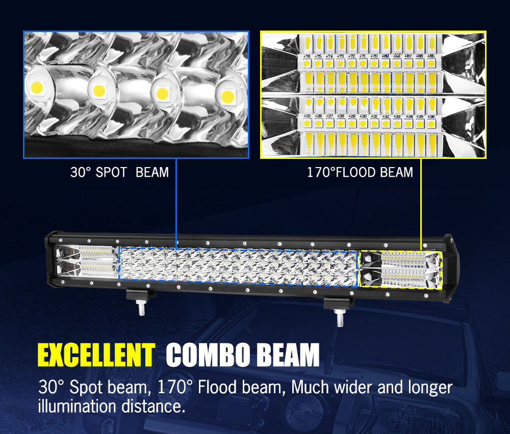 LIGHTFOX 23inch LED Light Bar Spot Flood Driving Offroad Lamp 20/23" 4WD