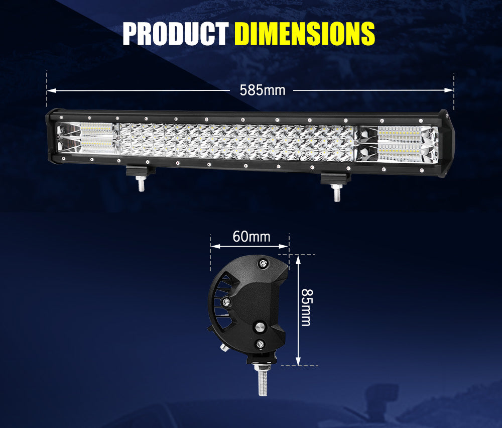 LIGHTFOX 23inch LED Light Bar Spot Flood Driving Offroad Lamp 20/23" 4WD