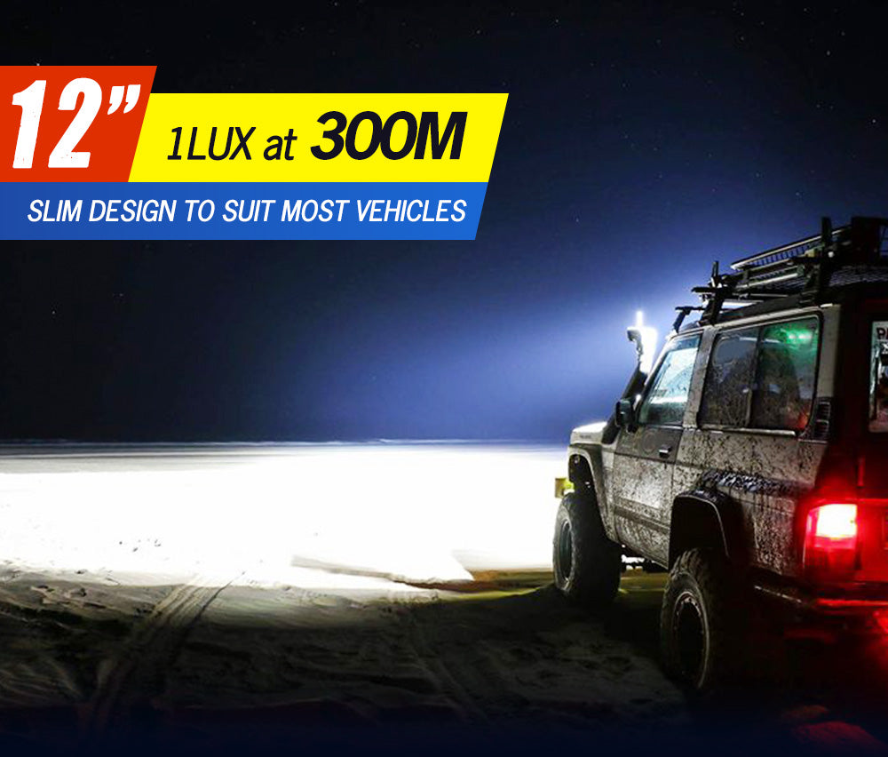 LIGHTFOX 12inch LED Work Light Bar Work Driving Lamp Combo OffRoad 4WD