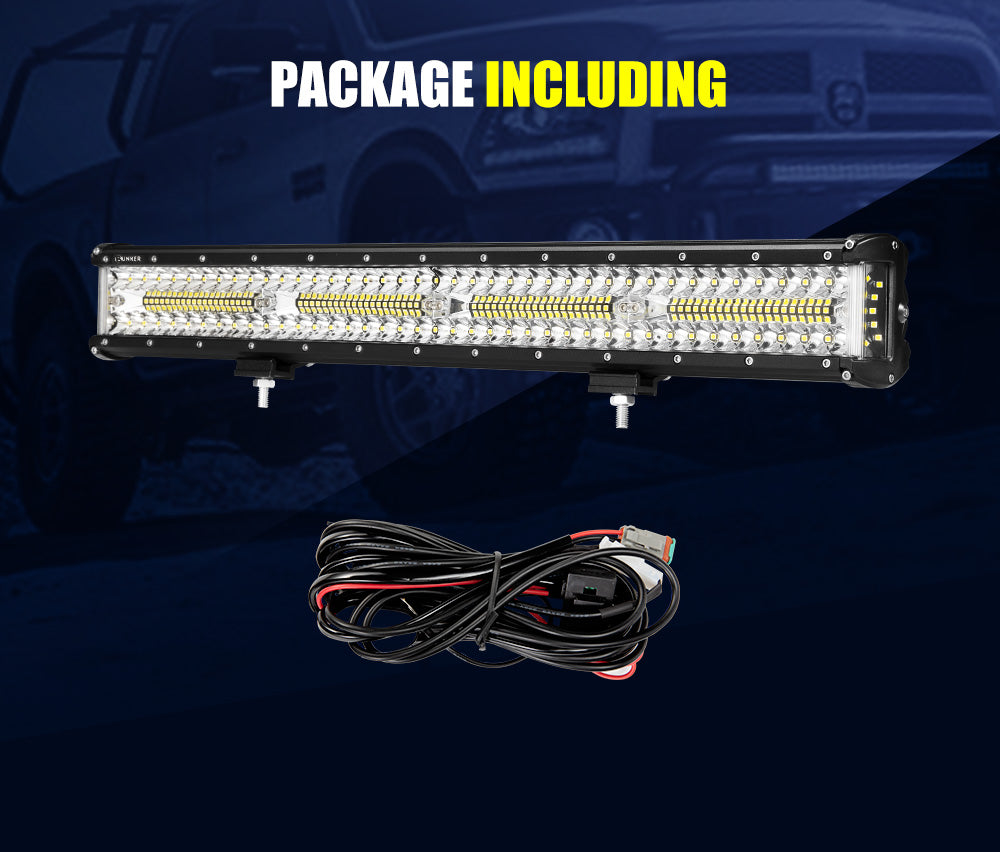 BUNKER INDUST 23inch LED Light Bar Combo Beam Side Shooter Work Driving OffRoad 4WD