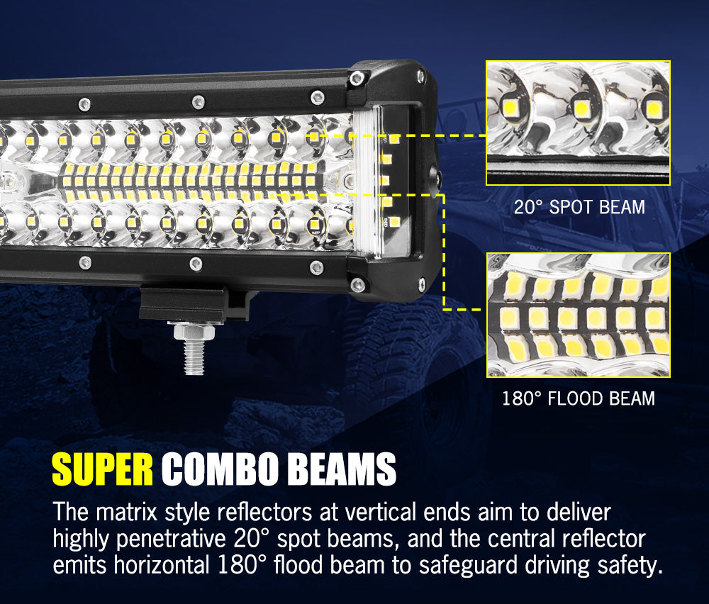 BUNKER INDUST 29inch LED Light Bar Combo Beam Side Shooter Work Driving OffRoad 4WD