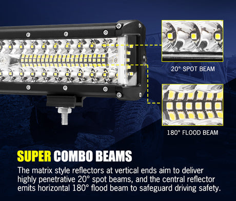 BUNKER INDUST 29inch LED Light Bar Combo Beam Side Shooter Work Driving OffRoad 4WD
