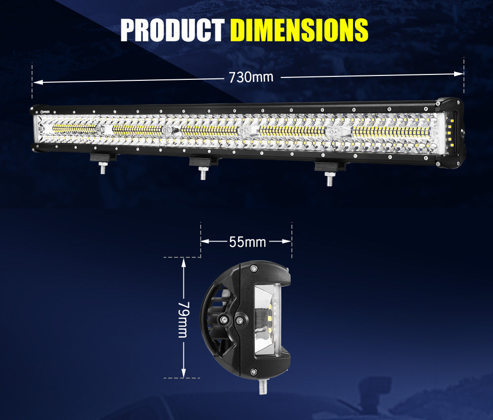 BUNKER INDUST 29inch LED Light Bar Combo Beam Side Shooter Work Driving OffRoad 4WD