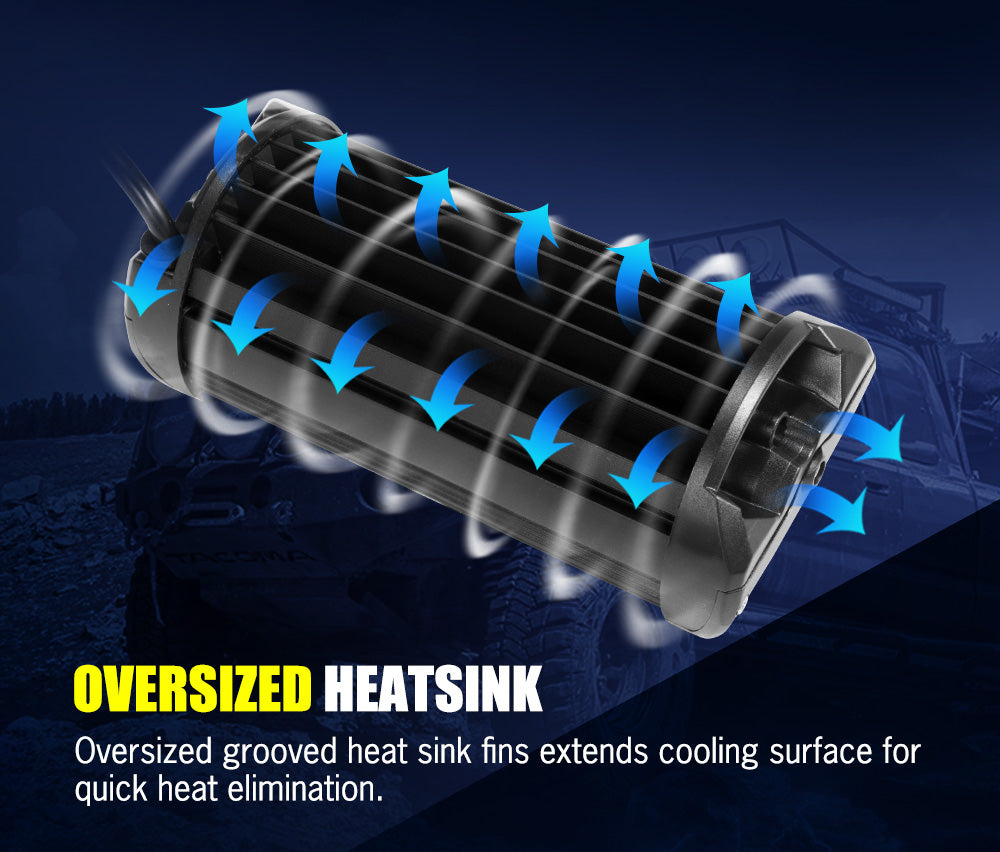 BUNKER INDUST 2x 7inch LED Light Bar Side Shooter Pods Combo Beam Work Driving OffRoad 4WD