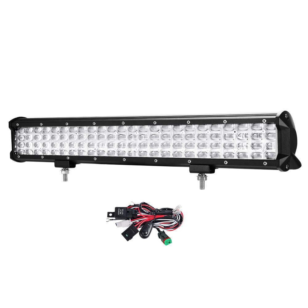 LIGHTFOX 20inch LED Work Light Bar Quad Row Driving Lamp Offroad 4WD Truck 22/23"