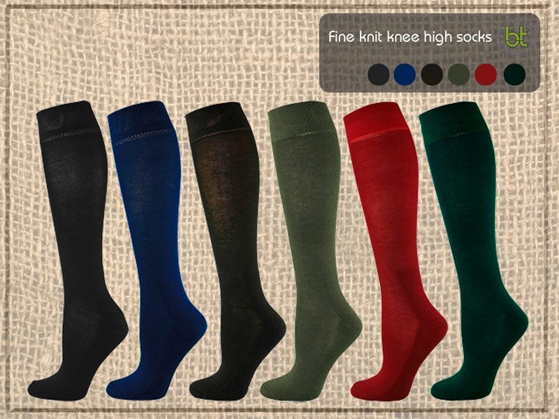 Bamboo Fine Knit Knee High Socks