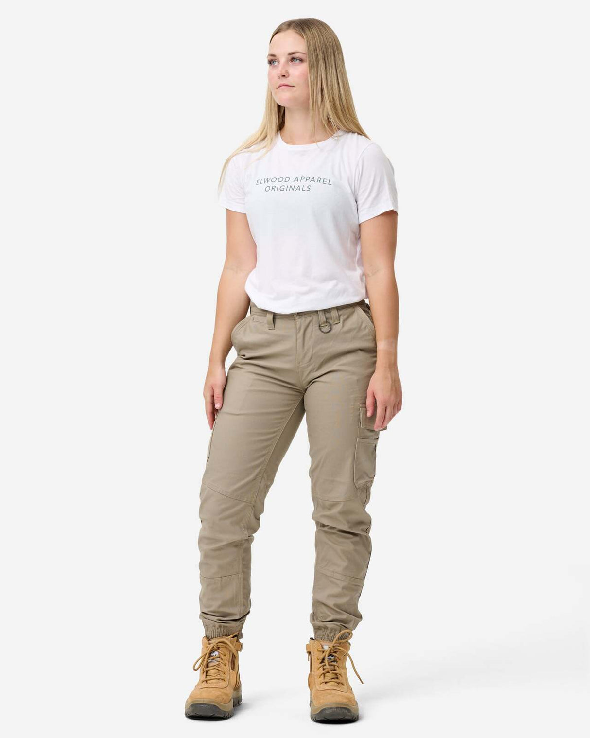 Womens Cuffed Pant Stone