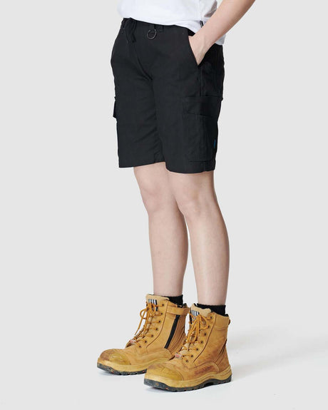 Womens Elastic Utility Short Black