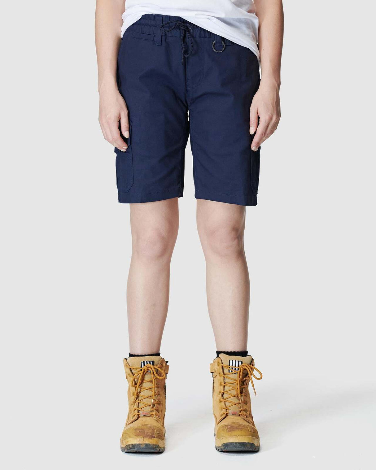 Womens Elastic Utility Short Navy