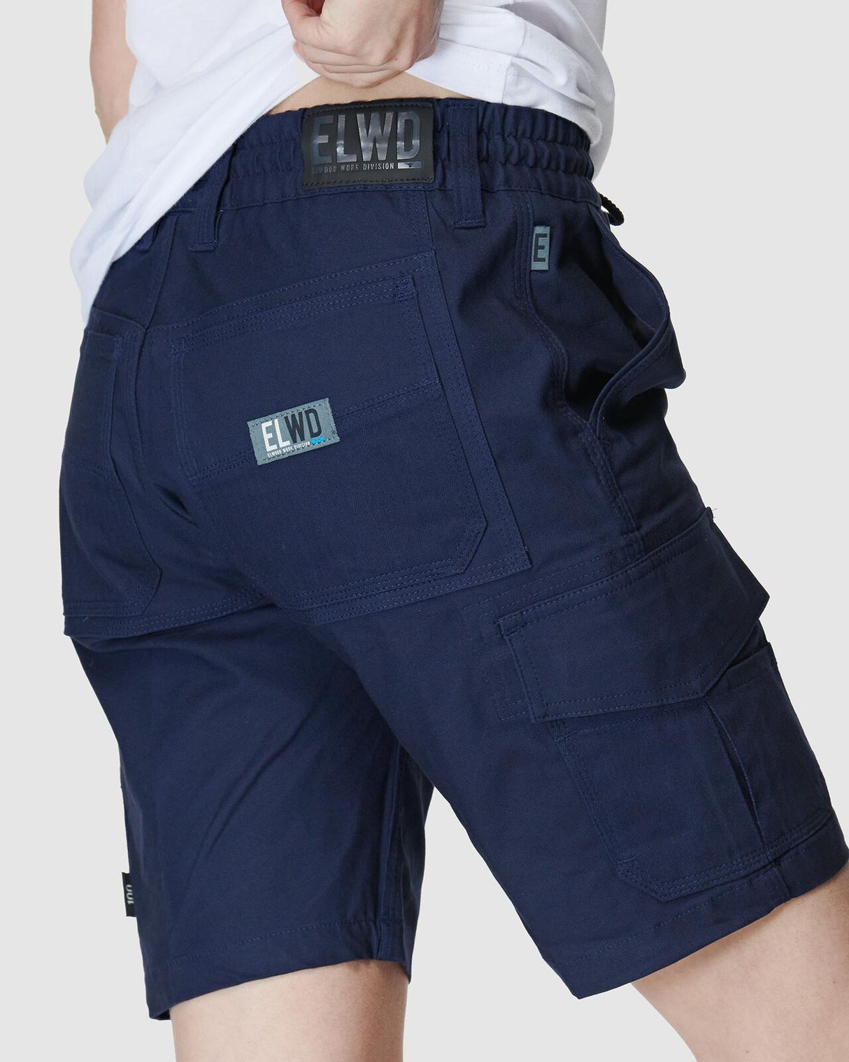 Womens Elastic Utility Short Navy