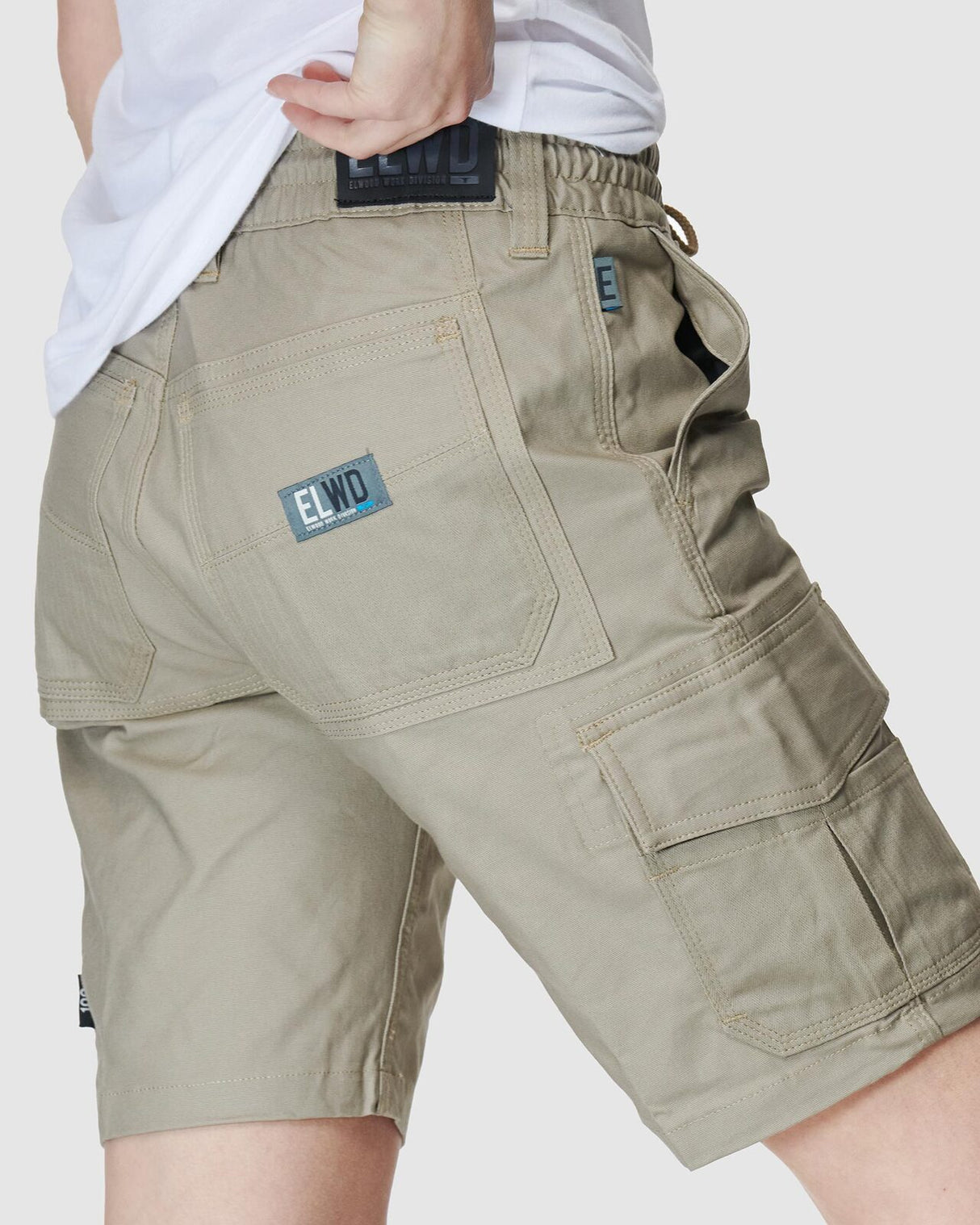Womens Elastic Utility Short Stone