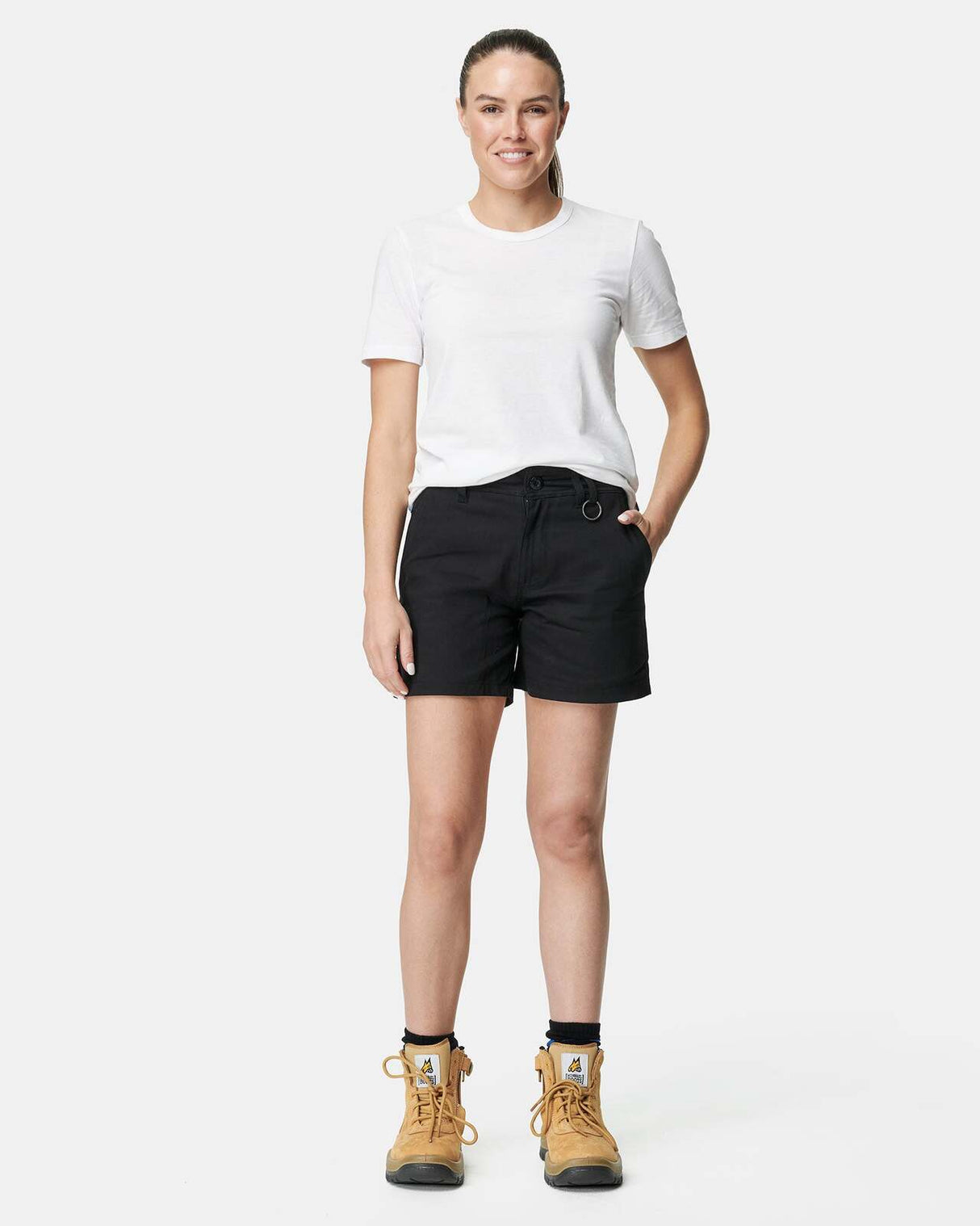 Womens basic short black