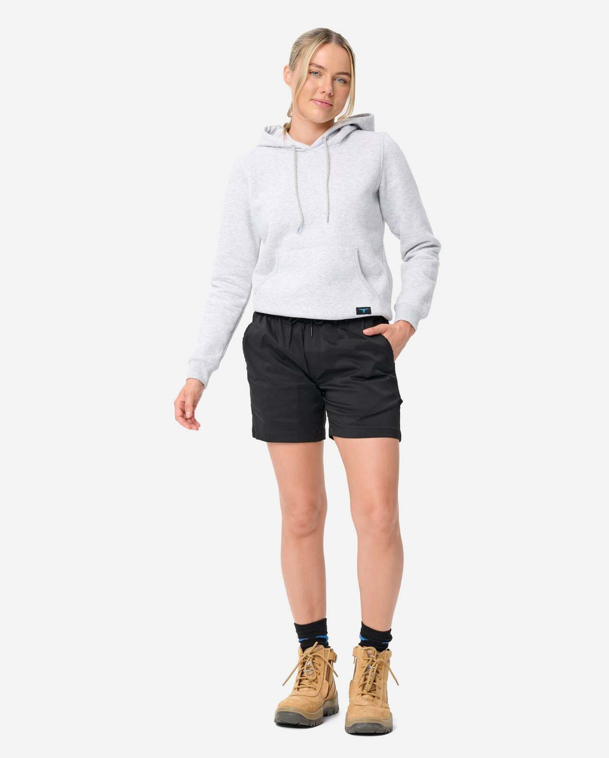 Womens elastic light short black