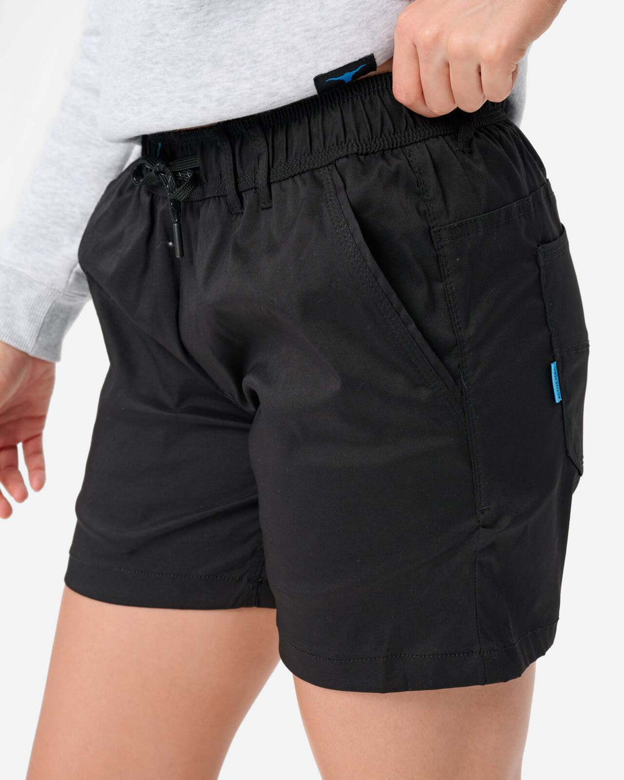 Womens elastic light short black