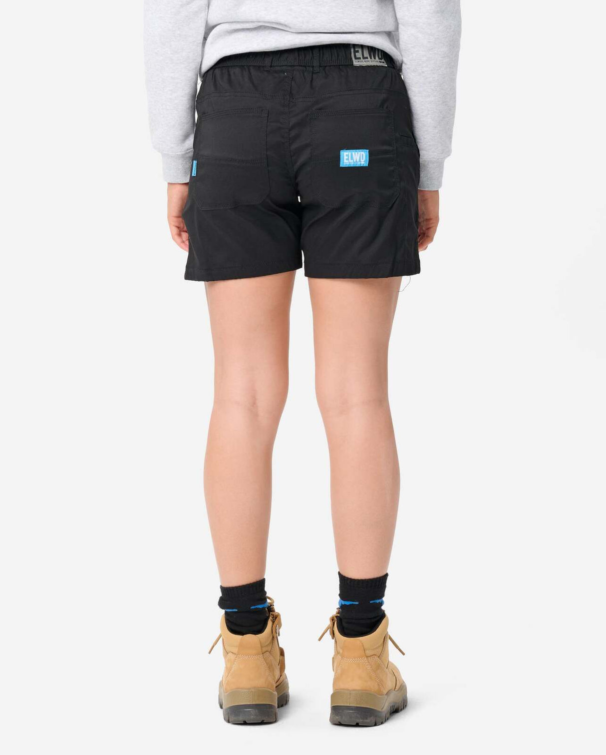Womens elastic light short black